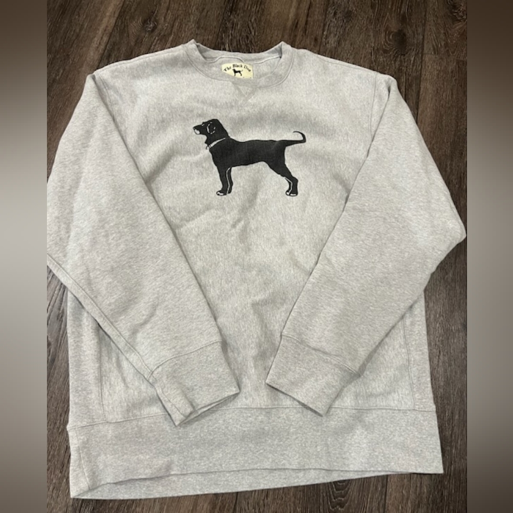 Men's black dog sweatshirt (XXXL)